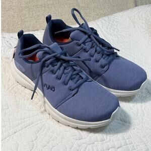 NWOB Ryka Women Blue 9.5  Wren Tempest Mesh Lace Up Athletic Shoes Comfort Fit